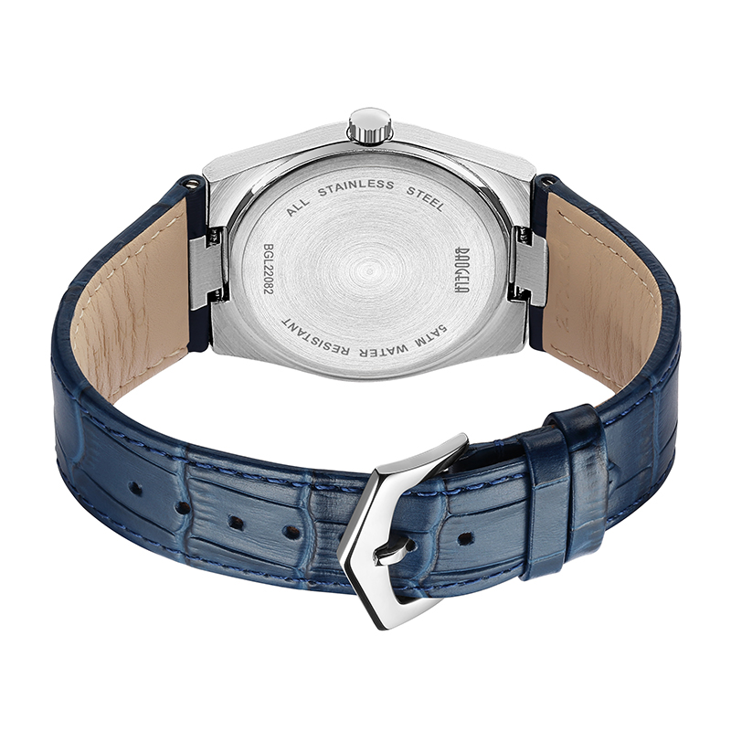 Baogela 40mm Men Business Watches Quartz Sport Casual Lederen polshorloge 50tm waterdichte mannelijke klokrelogio masculino 22802
